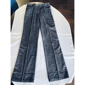 Vintage Women Straight Leg Armani Collezioni Corduroy Mid Rise Dark Grey Size 00